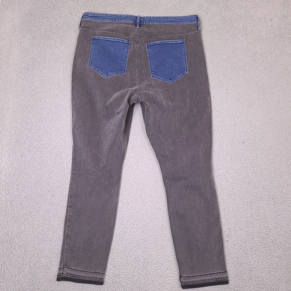 Hollister Jeans Women 21L Gray Blue Ultra High Rise Skinny Ankle 38Wx29L Stretch